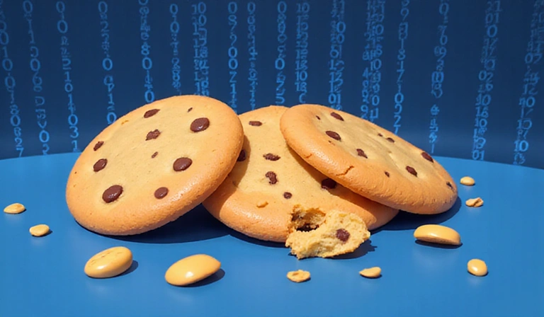 Εικόνα που απεικονίζει cookies ως μικρά αρχεία δεδομένων